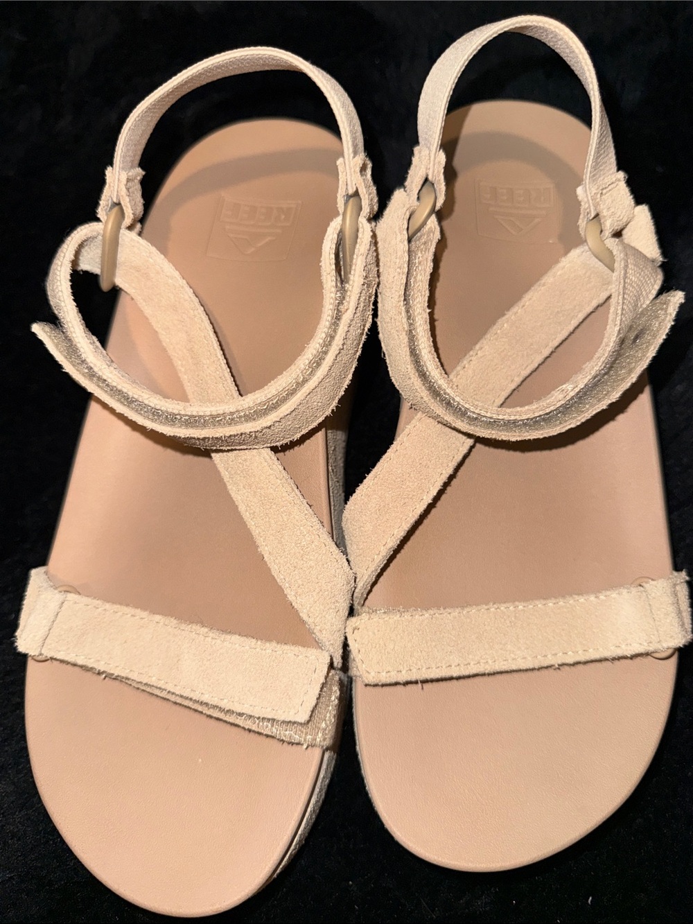 REEF Cushion Higher Luna Leather Strappy Platform Sandals 9